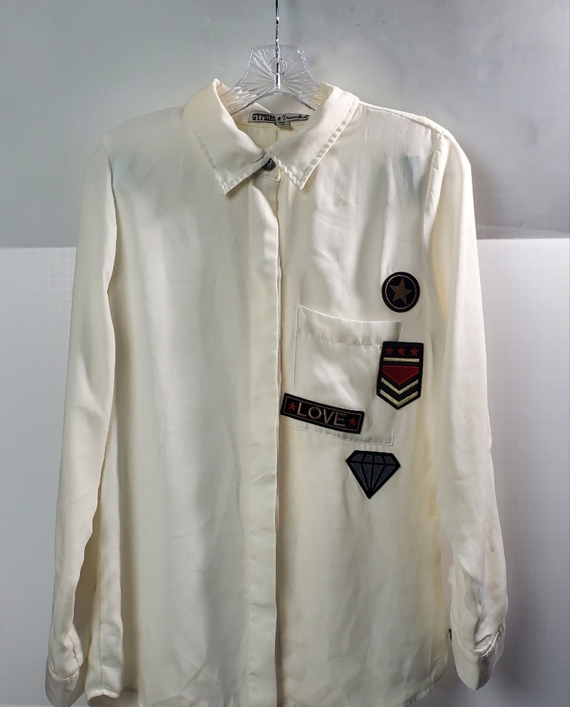GYPSIES AND MOONDUST Button down Shirt with Patches